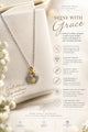 Elegant necklace with a gold-plated and crystal pendant